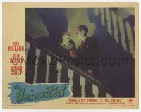 6j533 UNINVITED LC #3 '44 Ray Milland & Barbara Everest on the stairs of the haunted house!