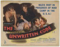 6j963 UNWRITTEN CODE TC '44 Tom Neal, Ann Savage, Nazis riot in prisoner-of-war camp in the USA!