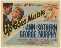 6j964 UP GOES MAISIE TC '46 art of wacky sky high Ann Sothern in helicopter by Al Hirschfeld!