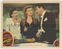 6j547 WHEN LADIES MEET LC '41 Robert Taylor tells Greer Garson & Mona Barrie he's crazy!