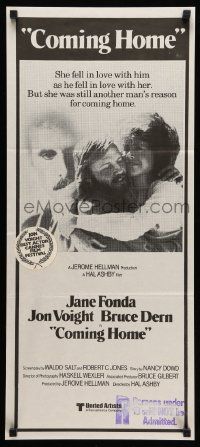 6k756 COMING HOME Aust daybill '78 Jane Fonda, Jon Voight, Bruce Dern, Ashby, Vietnam veterans!