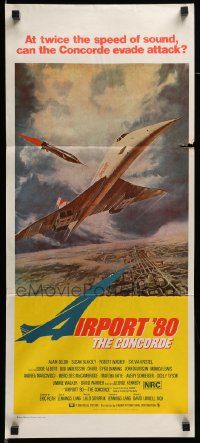 6k758 CONCORDE: AIRPORT '79 Aust daybill '79 cool art of fastest airplane attacked by missile!