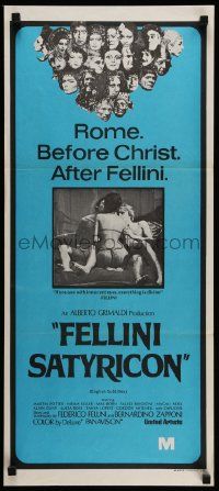 6k788 FELLINI SATYRICON Aust daybill '70 Federico's Italian cult classic, Rome before Christ!