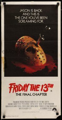 6k797 FRIDAY THE 13th - THE FINAL CHAPTER Aust daybill '84 Part IV, this is Jason's unlucky day!