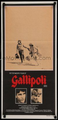 6k803 GALLIPOLI Aust daybill '81 Peter Weir, Mel Gibson & Mark Lee cross desert on foot!