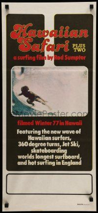 6k824 HAWAIIAN SAFARI Aust daybill '78 Rod Sumpter directed surfing documentary, great image!
