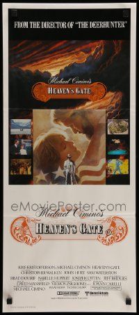 6k826 HEAVEN'S GATE Aust daybill '81 Tom Jung art of Kris Kristofferson & Isabelle Huppert!