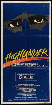 6k830 HIGHLANDER Aust daybill '86 Christopher Lambert, Roxanne Hart, Sean Connery