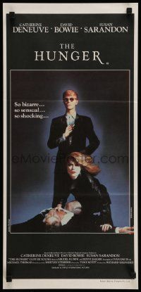 6k837 HUNGER Aust daybill '83 vampire Catherine Deneuve & rocker David Bowie by Bourduge!