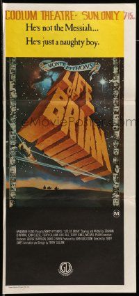 6k851 LIFE OF BRIAN Aust daybill '79 Monty Python, Graham Chapman in the title role!