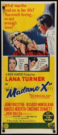 6k861 MADAME X Aust daybill '66 sexy Lana Turner always had a man, but never a name!