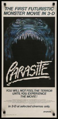 6k897 PARASITE Aust daybill '82 Demi Moore, the first futuristic monster movie in 3-D!