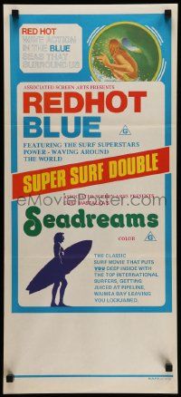 6k919 REDHOT BLUE/SEADREAMS Aust daybill '70s surfing superstars power-waving around the world!