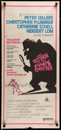 6k922 RETURN OF THE PINK PANTHER Aust daybill '75 Peter Sellers as Inspector Jacques Clouseau!