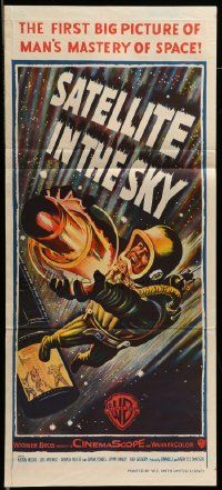 6k936 SATELLITE IN THE SKY Aust daybill '56 English, never-told story of life on the roof of Earth!