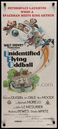 6k951 SPACEMAN & KING ARTHUR Aust daybill '79 Disney sci-fi, Unidentified Flying Oddball!