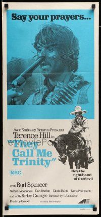 6k967 THEY CALL ME TRINITY Aust daybill '71 Terence Hill, senor let me blow my own nose please!