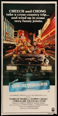 6k969 THINGS ARE TOUGH ALL OVER Aust daybill '82 Cheech & Chong take a trip to Las Vegas!