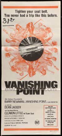 6k978 VANISHING POINT Aust daybill R70s chase cult classic, you never had a trip like this before!
