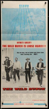 6k987 WILD BUNCH Aust daybill R70s Sam Peckinpah cowboy classic, William Holden & Ernest Borgnine!