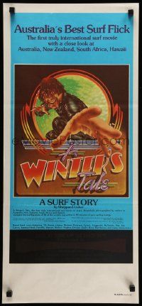 6k988 WINTER'S TALE Aust daybill '70s Sheppard-Usher, cool surfing documentary!