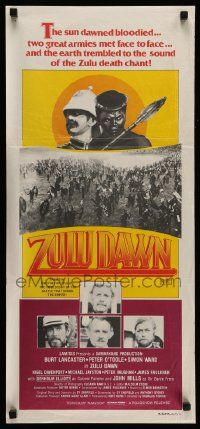 6k999 ZULU DAWN Aust daybill '79 Burt Lancaster, Peter O'Toole, African adventure, different art!