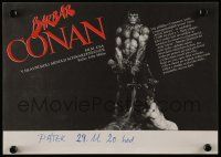 6k123 CONAN THE BARBARIAN Czech 8x12 '82 Arnold Schwarzenegger, art of Conan by Frank Frazetta!
