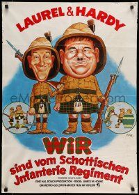 6k301 BONNIE SCOTLAND German R76 great different Dill artwork of Stan Laurel & Oliver Hardy!