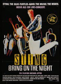 6k304 BRING ON THE NIGHT German '86 Sting with guitar, directed by Michael Apted!