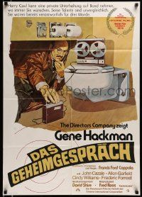 6k319 CONVERSATION German '74 Peltzer art of Gene Hackman, Francis Ford Coppola!