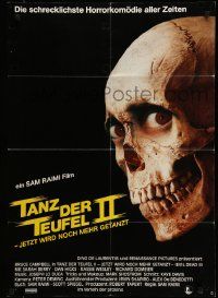 6k330 EVIL DEAD 2 German '88 Dead By Dawn, directed by Sam Raimi, close up of creepy skull!