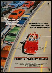 6k333 FERRIS BUELLER'S DAY OFF German '86 John Hughes, different art of cast in Ferrari!