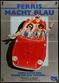 6k334 FERRIS BUELLER'S DAY OFF video German '86 John Hughes, different art of cast in Ferrari!