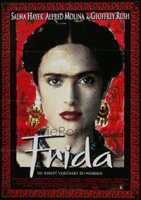 6k340 FRIDA German '03 artwork of sexy Salma Hayek as artist Frida Kahlo!