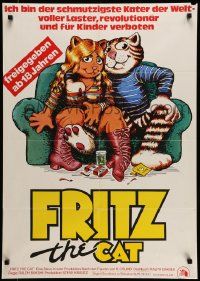 6k341 FRITZ THE CAT German '74 Ralph Bakshi sex cartoon, he's x-rated and animated!