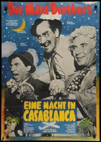 6k381 NIGHT IN CASABLANCA German '77 wacky image of The Marx Brothers, Groucho, Chico & Harpo!
