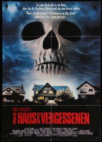 6k390 PEOPLE UNDER THE STAIRS German '92 Wes Craven, cool image of huge skull looming over house!