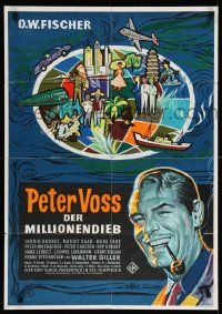 6k391 PETER VOSS DER MILLIONENDIEB German '58 different art of O.W. Fischer in title role!