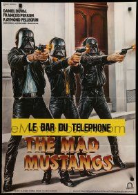 6k412 TELEPHONE BAR German '82 different George Morf art of robbers in Darth Vader masks!