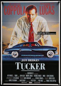 6k416 TUCKER: THE MAN & HIS DREAM German '89 Francis Ford Coppola, different art of Jeff Bridges!