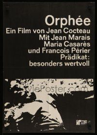 6k253 ORPHEUS German 17x24 R70s Jean Cocteau's Orphee, Jean Marais, Francois Perier!