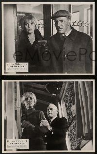 6k462 DOUBLE MAN 12 French LCs '67 cool images of Yul Brynner, Britt Ekland, spy thriller!