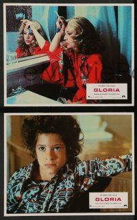 6k473 GLORIA 12 French LCs '80 John Cassavetes directed, cool images of Gena Rowlands!