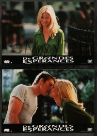 6k559 GREAT EXPECTATIONS 8 French LCs '98 close-up artwork of Gwyneth Paltrow, Dickens!