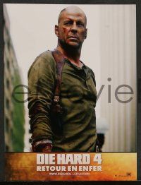 6k646 LIVE FREE OR DIE HARD 6 French LCs '07 Timothy Olyphant, great images of Bruce Willis!