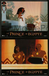 6k492 PRINCE OF EGYPT 12 French LCs '98 Dreamworks cartoon, Moses on chariot overlooking city!