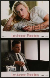 6k677 REVOLUTIONARY ROAD 4 French LCs '08 romantic images of Leonardo DiCaprio & Kate Winslet!