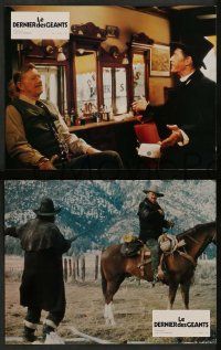 6k535 SHOOTIST 9 style B French LCs '77 cowboy John Wayne, James Stewart, directed by Don Siegel!