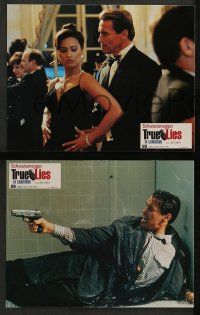 6k515 TRUE LIES 11 French LCs '94 Arnold Schwarzenegger, Jamie Lee Curtis, sexy Tia Carrere!