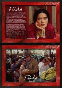 6k095 FRIDA 8 German LCs '03 sexy Salma Hayek as artist Frida Kahlo, Ashley Judd!
